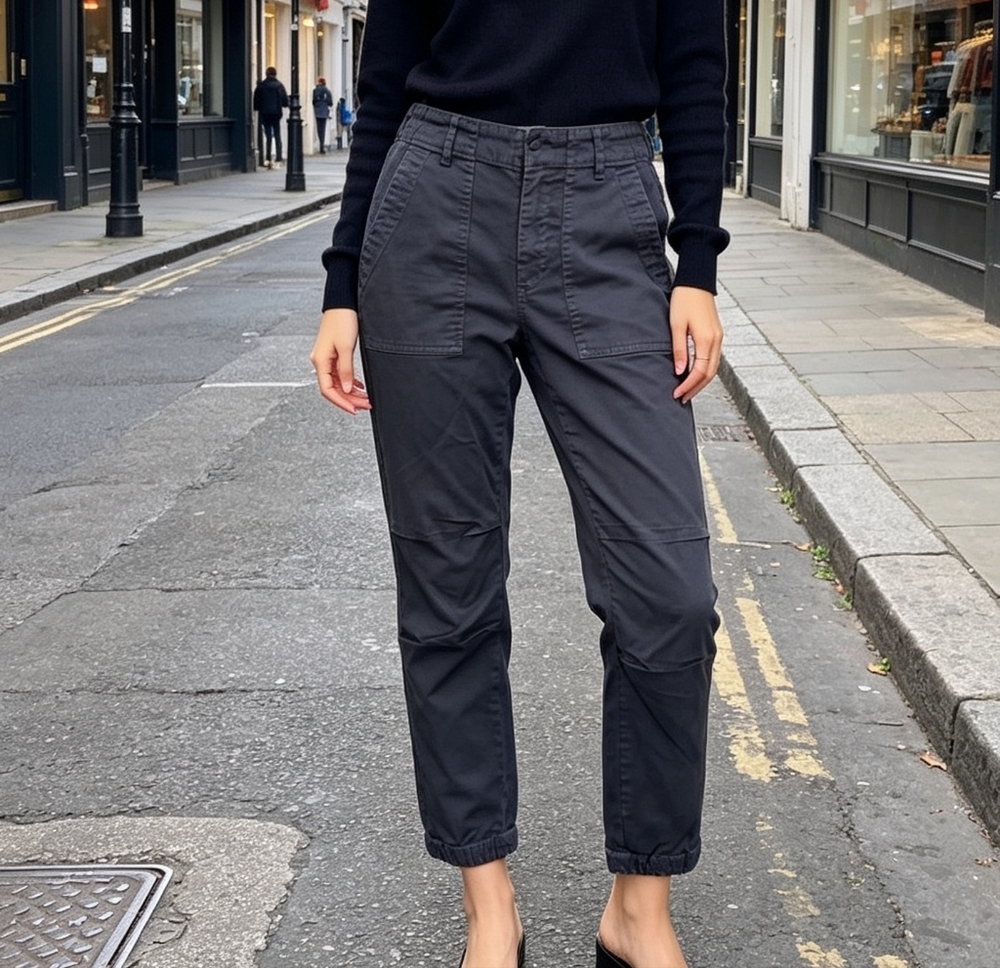 TNA Aritzia Dark Gray Cargo Jogger Pants Women’s Size 6 Utility Stretch Pants